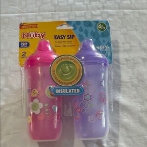 Nuby Easy Sip Insulated Kids Cups - Pink and Purple